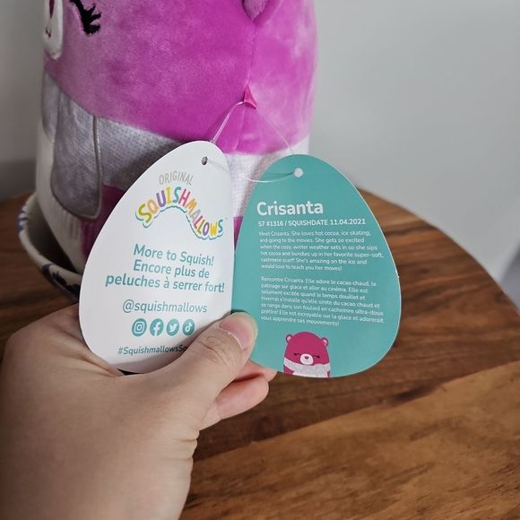 NWT Crisanta The Bear Squishmallow Scarf Purple 7in - Picture 8 of 8